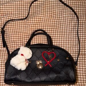 Juicy Couture Holiday in dome satchel in Black + charms